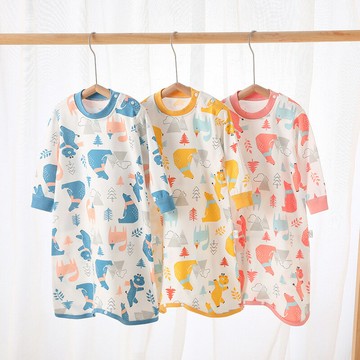 嬰兒睡袍秋冬季可愛女寶寶純棉連體睡裙兒童保暖長袍睡袋連體衣鑫弘-萌寶童裝可開發票