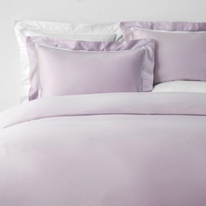伊蒂天絲蕾絲被套加大淡紫