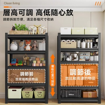 台灣12h出貨 加粗加厚碳鋼 置物層架 置物架 耐重置物架 耐重層架 貨架 多功能置物架 收納架 展示架 層架 收納櫃