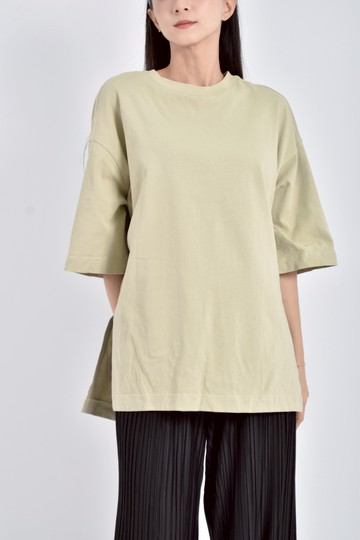 加購優惠(F) net ladies質感棉質純棉酪梨綠色短袖上衣