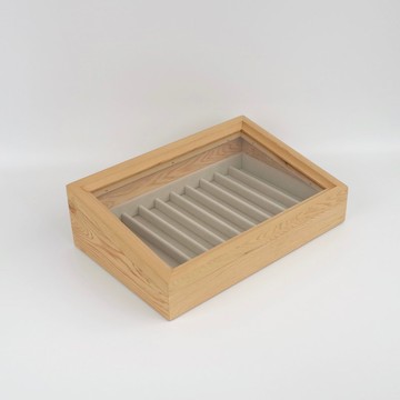 簡約斜面鋼筆展示盒