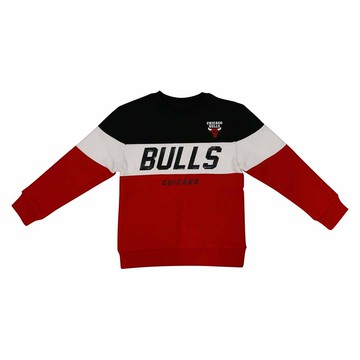 NBA Style C&S 兒童 美式拼接 長袖上衣 公牛隊