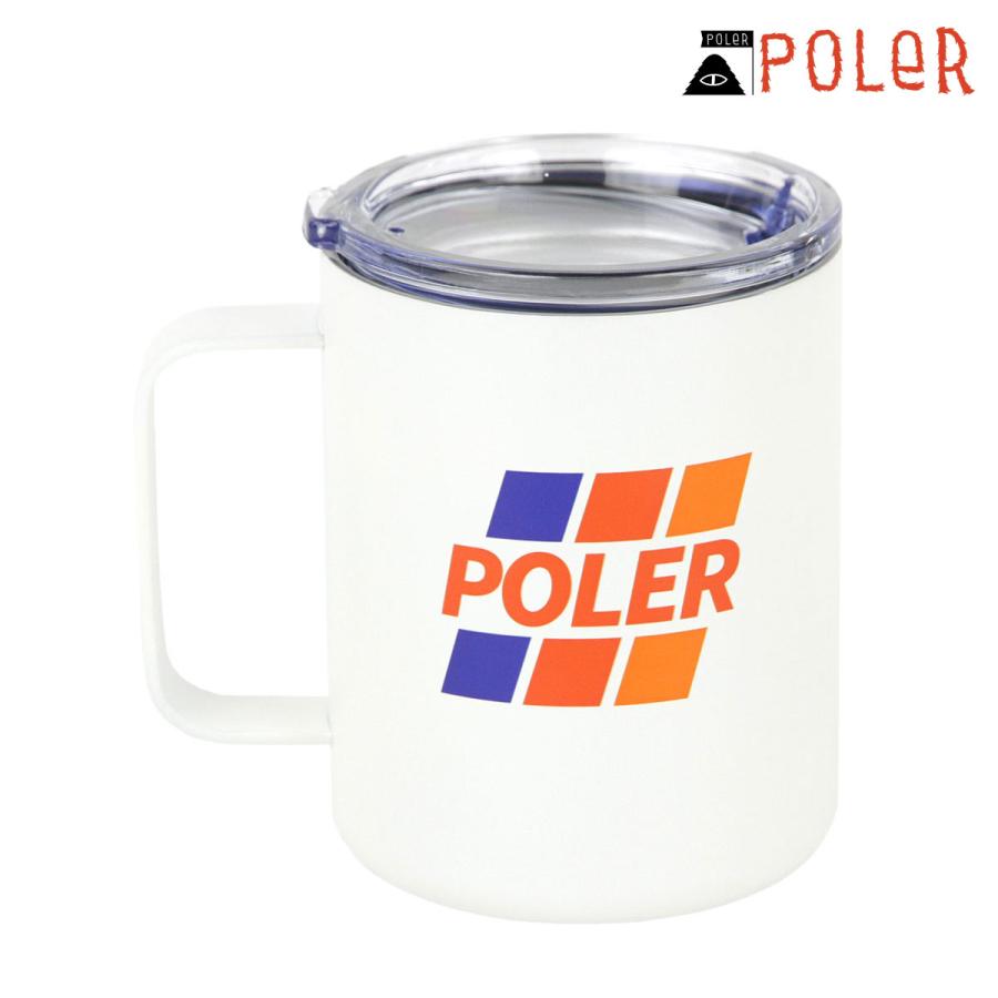 ポーラー マグカップ メンズ レディース POLER アウトドア キャンプマグカップ 蓋つき INSULATED MUG TRD WHITE 223ACM9104