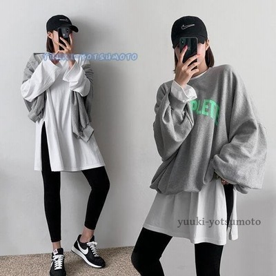 Tシャツ レディース 長袖tシャツ ロンt 白 無地 カットソー 重ね着 白t ゆったり ラウンドネ 通販 Lineポイント最大get Lineショッピング