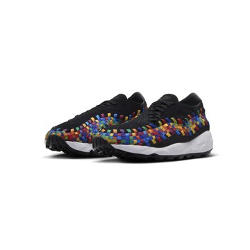 Nike Air Footscape Woven Black and Multi-Color 黑彩虹編織 麂皮 休閒鞋 女鞋 FB1959-002