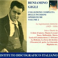 吉利歌劇演唱作品集 第二集 - 歌劇詠嘆調 (1925-1930) Beniamino Gigli Vol. 2: The Electric Recordings (1925-1930) (2CD) 【IDIS】