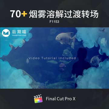 FCPX轉場 | Final Cut Pro X轉場動態煙霧溶解灰塵霧氣過渡FCPX插件視頻素材