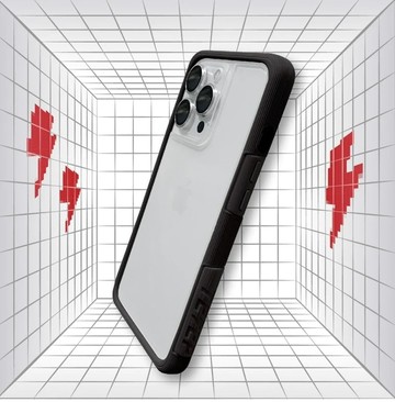 【Telephant 太樂芬】iPhone14系列 EPI 水波紋抗污防摔手機殼 純黑