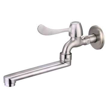 LEADER 麗達 304 不鏽鋼自由栓壁式單冷水龍頭 出水管18cm LBE ST235-18  1個  27 x 6 x 12.5cm