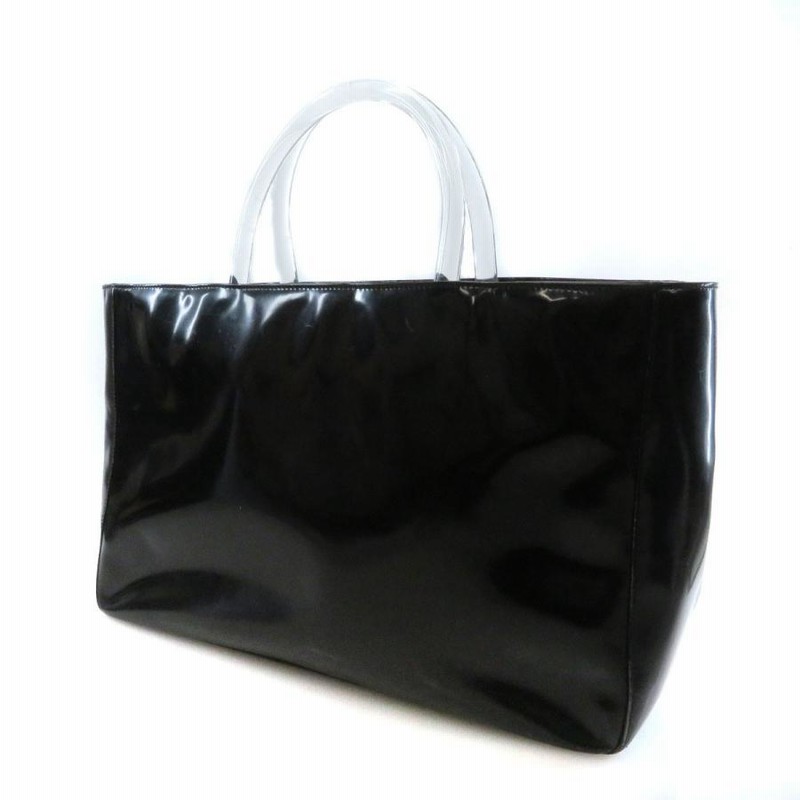 専用　PRADA 黒 エナメルバッグ クリアハンドル PRADA 黒 エナメルバッグ クリアハンドル