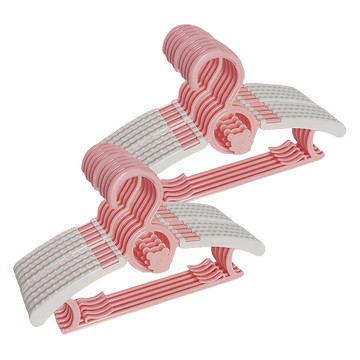 Lilybon 可愛小熊可調節兒童衣架  柔粉色  20個