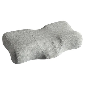 HONDONI 日式人體工學5D蝶型按摩止鼾護頸枕頭 慢回彈記憶枕芯  天絲灰  1個  55 x 35 x 10CM