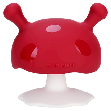 Mombella 啾比小蘑菇固齒器  採用食用級矽膠色料，安全無憂，柔軟有彈性，可耐高溫消毒  25g  煙囪紅  1個