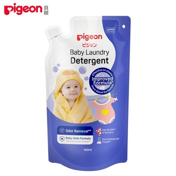 【任選】日本《Pigeon 貝親》嬰兒洗衣精補充包450ml
