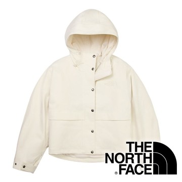 【THE NORTH FACE 美國】女Dryvent兩件式防水夾棉連帽外套『米白』NF0A8DX9