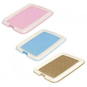 日本IRIS防抓式平面狗便盆-青/桃/茶