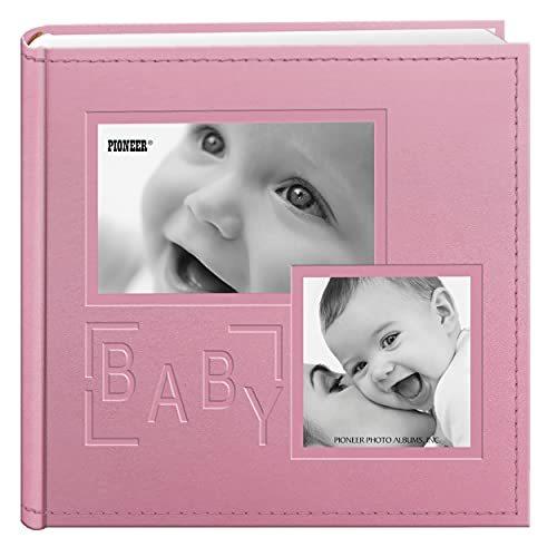 Pioneer Photo Albums 200-Pocket Embossed Baby Leatherette Frame Cover Album