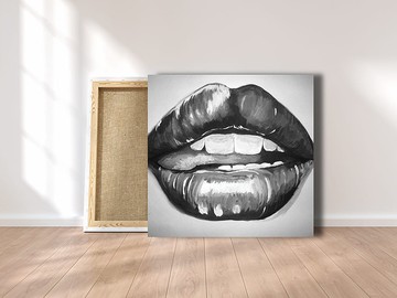 嘴唇繪畫、嘴唇牆飾、嘴唇壓克力畫畫布