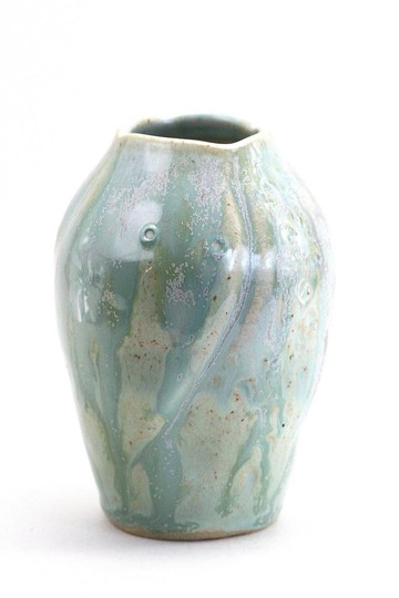 純手工4層疊釉陶瓷小花瓶