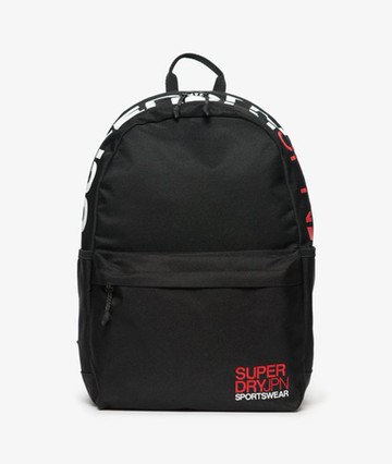 Superdry Women's Ladies Classic Embroidered Logo Wind Yachter Montana Backpack, Black, Size: 45x30x13.5cm Size: 1SIZE