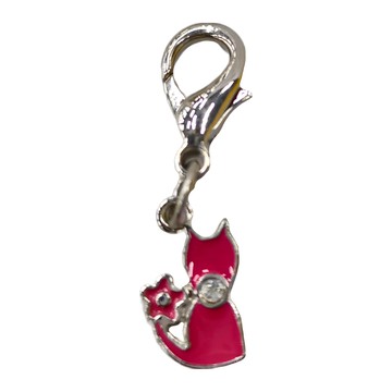 CrazyPAWS 瘋狂爪子 水晶吊飾 俏貓咪  粉紅色  1個