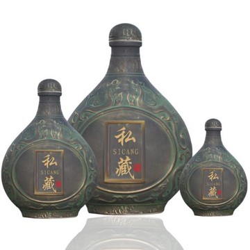 景德鎮陶瓷酒壺1斤3斤5斤10斤裝白酒空瓶青銅色仿古密封酒壇子
