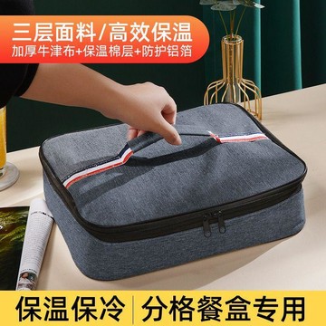 💖臺灣-熱賣💖防油保溫袋便當包手提包方形帶飯包午餐包鋁箔飯袋子學生飯盒袋06l7