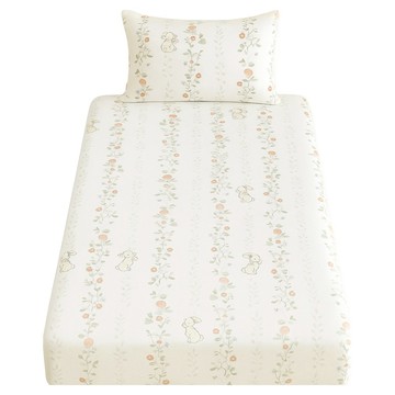 戀家小舖 床包枕套組  映瑤花語  床包+1枕套  單人