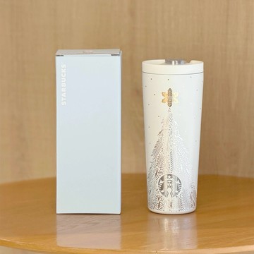 星巴克杯子2026新年禮物雪耀奇境聖誕時尚簡約推蓋直飲大容量不鏽鋼隨行杯