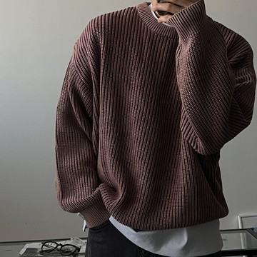 正韓簡約復古水洗堅固厚實圓領針織上衣 5色 YUPPIE 預購商品 1230