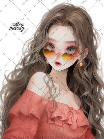 original sticker no.309 人物貼紙 原創貼紙 人物貼紙 女孩貼紙 原創人物貼紙