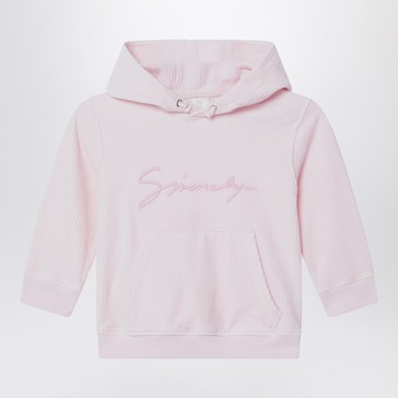 Pink ribbed hoodie