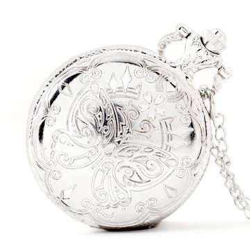 復古翻蓋小號懷表女懷表項鏈創意石英學生懷表銀色魔法陣創意懷表