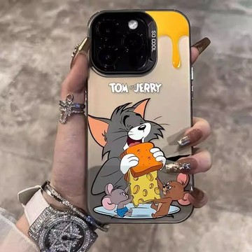 趣味搞怪 湯姆傑瑞 iPhone14/13磨砂防摔手機殼15Promax12/11小眾xs潮殼7P 8P