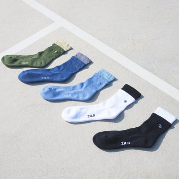 雙層電繡休閒運動男襪