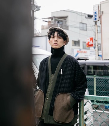 日系復古 條紋夾克外套