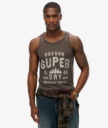 Superdry Men's Work Shop Vest Black Size: S