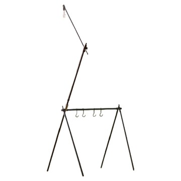 日月鉄工所 鉄男吊掛架 多功能 燈柱  黑色  1組