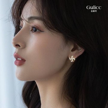 【Gulicc】古莉可 旋轉 風車 耳環(飾品 耳飾 耳釘 耳環 耳墜 情人節 母親節 七夕 生日禮物)