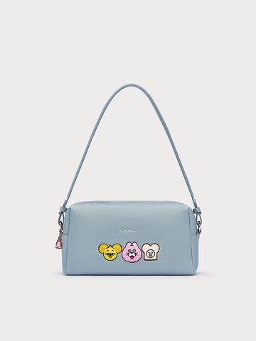 S’AIME ZIZONE雙拉鍊肩背包-藍色