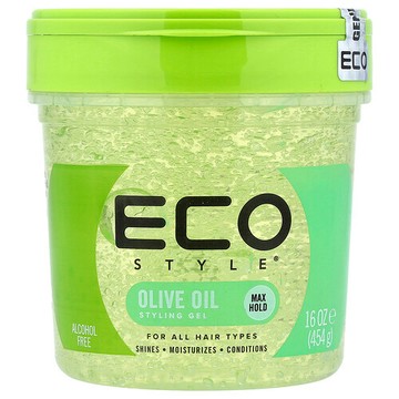 Eco Style, 造型凝膠，強韌定型，適合各種髮質，橄欖油，16 盎司（454 克）