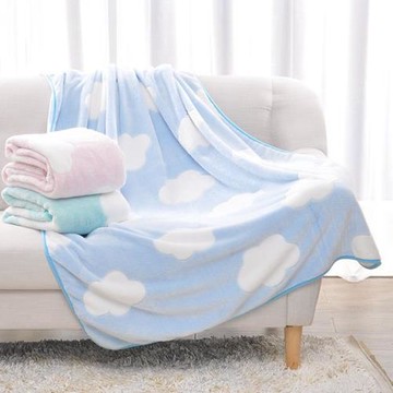 跨境爆款膠印法蘭絨辦公室午睡小毯子珊瑚絨床單雙人床上被毯禮品