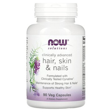 NOW Foods, Solutions，科學驗證優效頭髮、皮膚和指甲膠原蛋白膠囊，90 粒素食膠囊