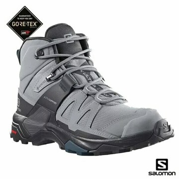 特價出清├登山樂┤法國 Salomon 女 X ULTRA 4 GTX 中筒登山鞋 深礦灰/黑/軍藍 L41624900
