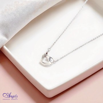 [快速出貨] 【Angely】設計感鏤空愛心項鍊(享盒裝服務)｜簡約 百搭 獨特 生日禮物 情人禮物 女生禮物 女友禮物