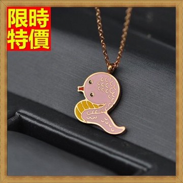 現貨+預購 玫瑰金項鍊吊墜-可愛小蛇生日禮物彩釉時尚飾品71x150【獨家進口】【米蘭精品】