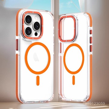 🔥臺灣出貨🔥適用iPhone15ProMax手機殻新款蘋果14透明氣囊磁吸13全包防摔硬套