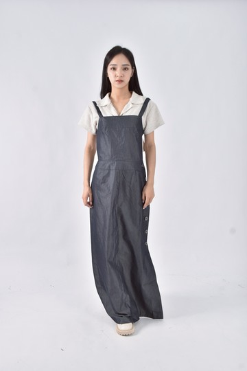 (XS（含）以下) full blossom開衩露背藍色洋裝