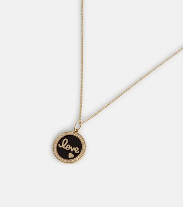 Sydney Evan Love 14kt yellow gold charm necklace