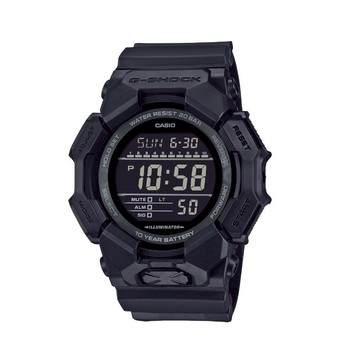 【CASIO 卡西歐】G-SHOCK 十年電力 軍士黑 數位顯示 GD-010-1A1_51.9mm